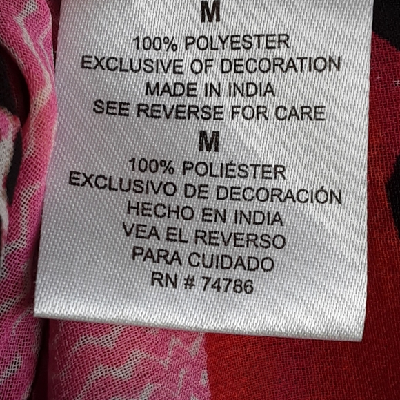 Patrons of Peace 3/4 sleeve boho style top. - Picture 8 of 10